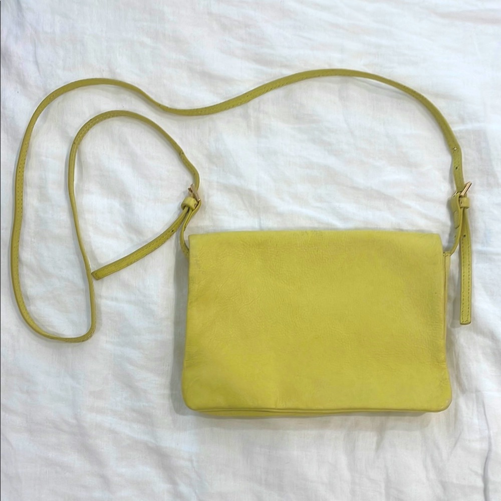 Mango lemon yellow leather bag
